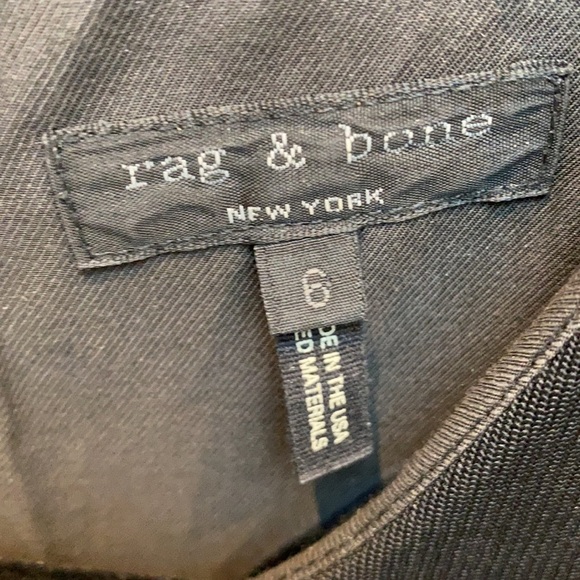 Rag & Bone stretchy black dress with zipper details. - Picture 3 of 3